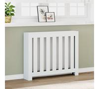 vidaXL Cache-radiateur blanc 104x20x82 cm bois d'ingénierie