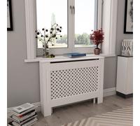 vidaXL Cache-radiateur Blanc 112x19x81,5 cm MDF