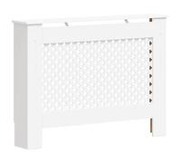 vidaXL Cache-radiateur MDF 112x19x81,5 cm Blanc pour salon et séjour