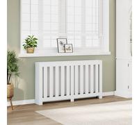 vidaXL Cache-radiateur Blanc 149x20x82 cm Bois d'ingénierie, Bouchon de radiateur, Cache-radiateur Haut, radiateur à Profil réduit