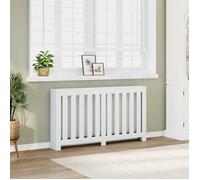 vidaXL Cache-radiateur blanc 149x20x82 cm bois d'ingénierie, bouchon de radiateur, cache-radiateur haut, radiateur à profil 852744