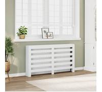 vidaXL Cache-radiateur blanc 149x20x82 cm bois d'ingénierie, bouchon de radiateur, cache-radiateur haut, radiateur à profil 852699