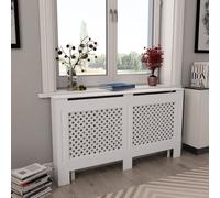 vidaXL Cache-radiateur Blanc 152x19x81,5 cm MDF