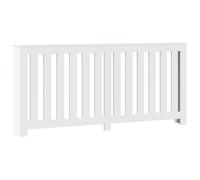 vidaXL Cache-radiateur en bois d'ingénierie blanc 175x20x82 cm