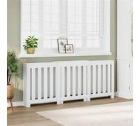 vidaXL Cache-radiateur blanc 205x21,5x83,5 cm bois d'ingénierie, bouchon de radiateur, cache-radiateur haut, radiateur à 852762 Blanc G