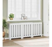 vidaXL Cache-radiateur blanc 205×21,5×83,5 cm bois d'ingénierie – profil réduit