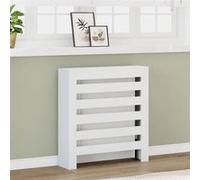 vidaXL Cache-radiateur blanc 78x20x82 cm bois d'ingénierie, bouchon de radiateur, cache-radiateur haut, radiateur à profil 852681 Blanc G