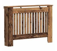 vidaXL Cache-radiateur Bois ancien 112 x 19 x 81,5 cm – Lattes verticales – Sécurité enfant