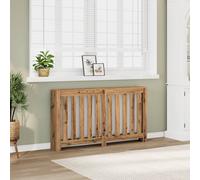 Cache-radiateur en bois d'ingénierie - vidaXL - 149x20x82 cm - Chêne artisanal - Design à lattes - Facile à entretenir