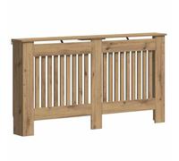 vidaXL Cache-radiateur bois d'ingénierie Chêne artisanal 152x19x81,5 cm Lattes verticales