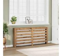 vidaXL Cache-radiateur chêne artisanal 175x20x82 cm bois d'ingénierie, bouchon de radiateur, cache-radiateur haut, radiateur 852716 Marron G