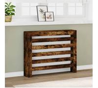 vidaXL Cache-radiateur chêne fumé 104x20x82 cm Bois d'ingénierie, bouchon radiateur, profil réduit