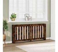 vidaXL Cache-radiateur chêne fumé 175x20x82 cm bois d'ingénierie, bouchon de radiateur, cache-radiateur haut, radiateur à 852757 Marron G