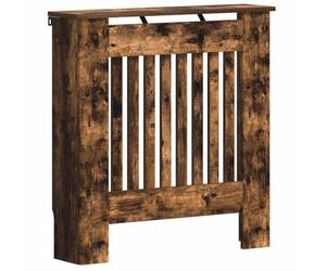vidaXL Cache-Radiateur Chêne fumé 78 x 19 x 81,5 cm Bois d'ingénierie, Cache-radiateur Moderne, rectangulaire pour déco Maison, Protection esthétique, Bois conçu, sécurité Enfant, Salon