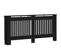 vidaXL Cache-Radiateur Chêne noir 172 x 19 x 81,5 cm Bois d'ingénierie