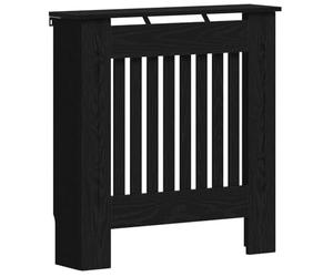 vidaXL Cache-Radiateur Chêne Noir 78 x 19 x 81,5 cm Bois d'ingénierie, Cache-radiateur Moderne, rectangulaire pour déco Maison, Protection esthétique, Bois conçu, sécurité Enfant, Salon