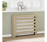 vidaXL Cache-radiateur chêne sonoma 104x20x82 cm bois d'ingénierie, bouchon de radiateur, cache-radiateur haut, radiateur à 852692 Marron G