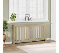 vidaXL Cache-radiateur chêne sonoma 175x20x82 cm bois d'ingénierie, bouchon de radiateur, cache-radiateur haut, radiateur à 852755