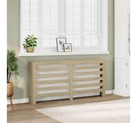 vidaXL Cache-radiateur chêne sonoma 175x20x82 cm bois d'ingénierie, bouchon de radiateur, cache-radiateur haut, radiateur à 852710 Beige G