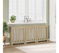 vidaXL Cache-radiateur chêne sonoma 205x21,5x83,5 cm bois d'ingénierie, bouchon de radiateur, cache-radiateur haut, 852764 Beige G