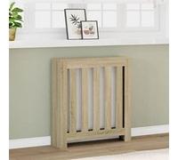 vidaXL Cache-radiateur chêne sonoma 78x20x82 cm bois d'ingénierie, bouchon de radiateur, cache-radiateur haut, radiateur à 852728 Marron G