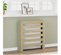 vidaXL Cache-radiateur haut Chêne Sonoma 78x20x82 cm Bois d'ingénierie avec bouchon Beige G