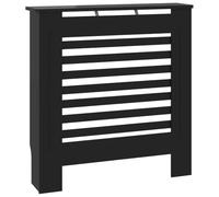 vidaXL Cache-radiateur, Couvercle de Radiateur, Housse de Radiateur Salon Chambre Salle de Séjour Maison Intérieur, MDF Noir 78 cm