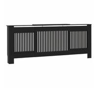 vidaXL Cache-radiateur, Couvercle de Radiateur, Housse de Radiateur Salon Chambre Salle de Séjour Maison Intérieur, MDF Noir 205 cm