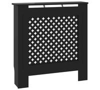 vidaXL Cache-radiateur, Couvercle de Radiateur, Housse de Radiateur Salon Chambre Salle de Séjour Maison Intérieur, MDF Noir 78 cm