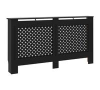vidaXL Cache-radiateur, Couvercle de Radiateur, Housse de Radiateur Salon Chambre Salle de Séjour Maison Intérieur, Noir 152x19x81,5 cm MDF
