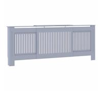 vidaXL Cache-radiateur MDF 205 cm Gris pour salon, chambre et séjour (intérieur)