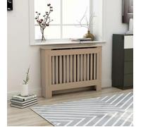 vidaXL Cache-radiateur 288175 – MDF brun 112x19x81,5 cm – Design à lattes