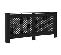 vidaXL Cache-radiateur, Couvercle de Radiateur, Housse de Radiateur Salon Chambre Salle de Séjour Maison Intérieur, Noir 172x19x81,5 cm MDF