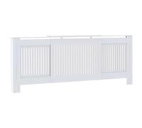 vidaXL Cache-radiateur, Couvercle de Radiateur, Housse de Radiateur Salon Salle de Séjour Chambre Maison Intérieur, MDF Blanc 205 cm