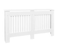vidaXL Cache-radiateur, Couvercle de Radiateur, Housse de Radiateur Salon Salle de Séjour Chambre Maison Intérieur, 152 cm MDF Blanc