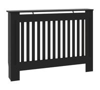 vidaXL Cache-radiateur Couvercle en MDF Noir 112x19x81,5 cm