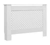 vidaXL Cache-radiateur, Couvercle de Radiateur, Housse de Radiateur Salon Salle de Séjour Maison Intérieur, Blanc 112x19x81,5 cm MDF