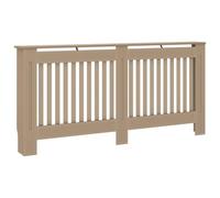 vidaXL Cache-radiateur Couverture de Radiateur Couvre Radiateur avec Design Moderne à Lattes Salon Maison Intérieur 172x19x81 cm MDF