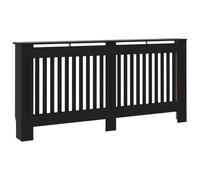vidaXL Cache-radiateur, Couvercle de Radiateur, Housse de Radiateur Salon Chambre Salle de Séjour Maison Intérieur, Noir 172x19x81,5 cm MDF