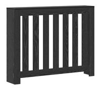 vidaXL Cache-radiateur en Chêne Noir 104 x 20 x 82 cm - Bois Contemporain, pour Salon ou Chambre, Facile à Assembler et à Entretenir, Accessoire Décoratif, Organisateur Maison, Chauffage en Bois