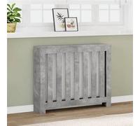vidaXL Cache-radiateur gris béton 104x20x82 cm bois d'ingénierie, bouchon de radiateur, cache-radiateur haut, radiateur à 852738 Gris G