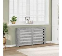 vidaXL Cache-radiateur gris béton 149x20x82 cm bois d'ingénierie, bouchon de radiateur, cache-radiateur haut, radiateur à 852702 Gris G