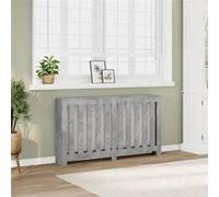 vidaXL Cache-radiateur gris béton 149x20x82 cm bois d'ingénierie, bouchon de radiateur, cache-radiateur haut, radiateur à 852747 Gris G