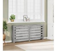 vidaXL Cache-radiateur gris béton 175x20x82 cm bois d'ingénierie, bouchon de radiateur, cache-radiateur haut, radiateur à 852711