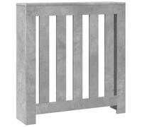 vidaXL Cache-radiateur haut Gris béton 78x20x82 cm Bois d'ingénierie, bouchon, profil réduit