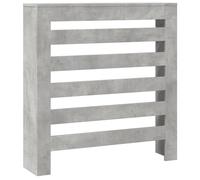 vidaXL Cache-radiateur haut Gris béton – Bois d'ingénierie – 78x20x82 cm – Profil réduit
