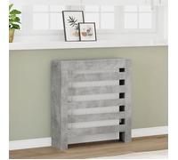 vidaXL Cache-radiateur haut Gris béton – Bois d'ingénierie – 78x20x82 cm – Profil réduit