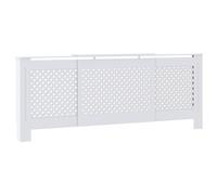 vidaXL Cache-radiateur MDF Blanc 205 cm