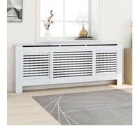 vidaXL Cache-radiateur en MDF Blanc 205 cm