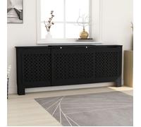 vidaXL Cache-radiateur MDF Noir 205 cm 325556